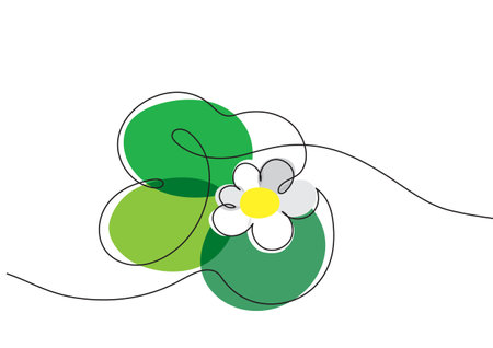 Clip-art vector leaf and flowering strawberryのイラスト素材