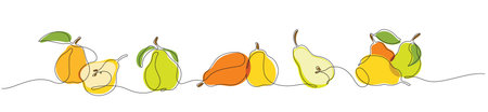 Vector colored linear illustration with pearsのイラスト素材