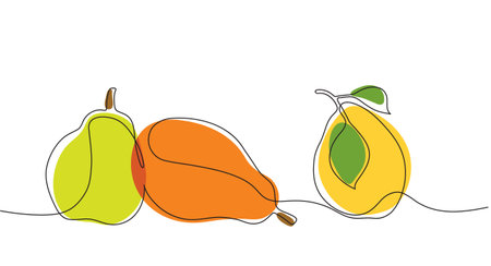 Vector illustration with three multi-colored pearls in minimalist styleのイラスト素材