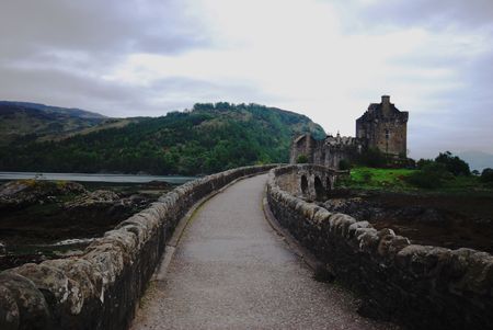 Eilean Donan Castle and Loch Duich in Scotlandの写真素材
