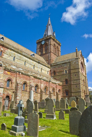 St Magnus Cathedral in Kirkwall on Orkney Mainlandの写真素材
