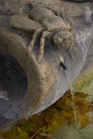 detail of the famous Fontana delle Api in Romeの写真素材