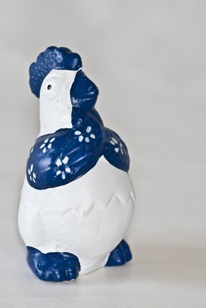cute little porcelain cock as easter decorationの写真素材