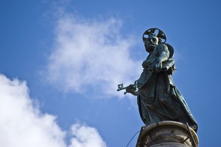 detail of the column of Traiano in Romeの写真素材
