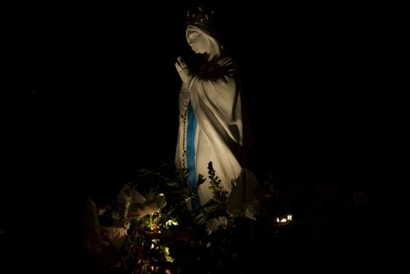 procession of Our Lady of Lourdes in Romeの写真素材