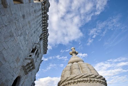 famous fortification called Torre de Belem in Lisbonのeditorial素材