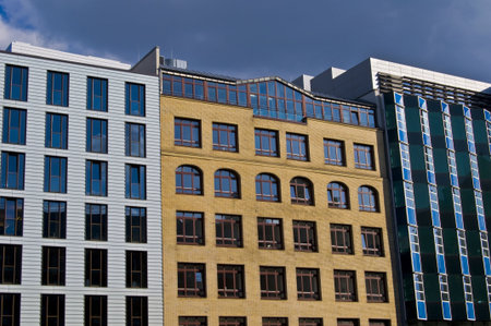 detail of modern buildings in the city center