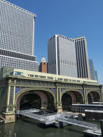 view of a part of Battery City, NYC の写真素材