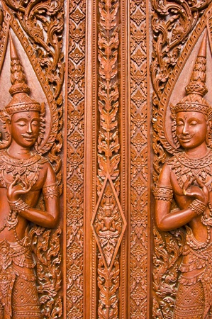 beautiful decoration of a thai buddhist templeの写真素材