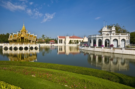part of the royal palace area in Bang Pa Inの写真素材