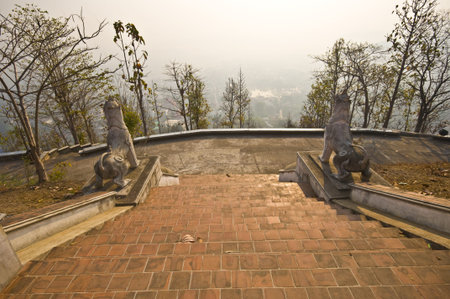part of the temple Wat Phra That Doi Kong Mu in mae Hong Son