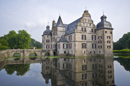 old moated castle Haus Bodelschwingh in Dortmundのeditorial素材