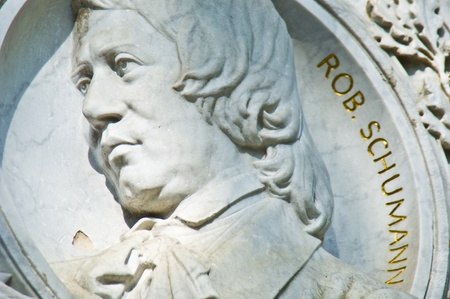 tombstone of Robert Schumann on the old cemetery in Bonnのeditorial素材