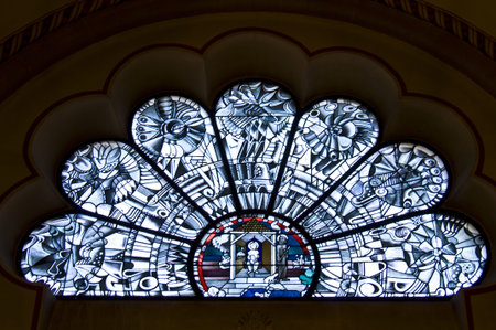 stained glass window of the minster in Bonn