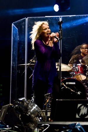 HALLE, GERMANY - AUGUST 27: Natasha Bedingfield performs at the 75th Laternenfest on August 27, 2011 in Halle, Germany.のeditorial素材