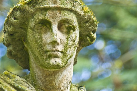 old  tombstone on the Melaten cemetery in Cologneの写真素材