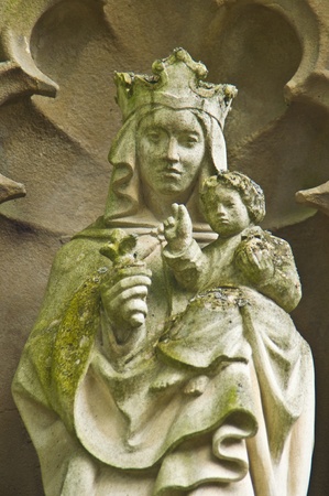 old  tombstone on the Melaten cemetery in Cologneの写真素材
