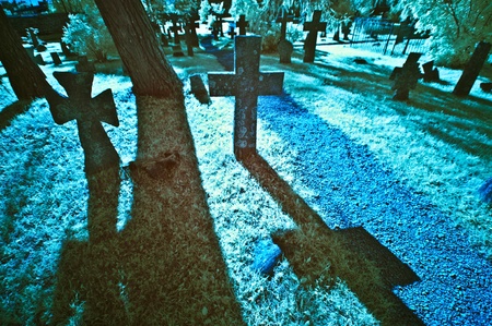 part of an old cemetery in Tallinnの写真素材