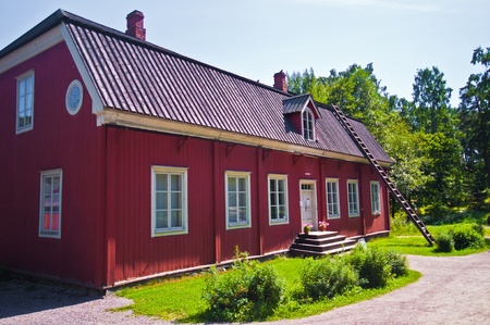 old building belonging to the open-air museum Seurasaari in Helsinkiの写真素材