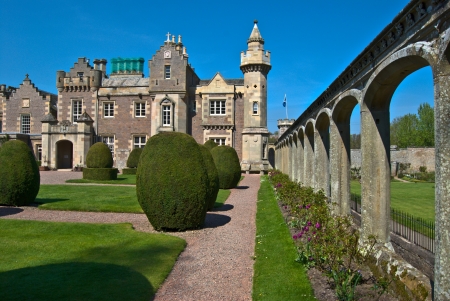 view of Abbotsford House in Melrose, Scotlandのeditorial素材