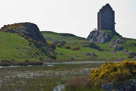 Smailholm tower in southern Scotland on a sunny dayのeditorial素材