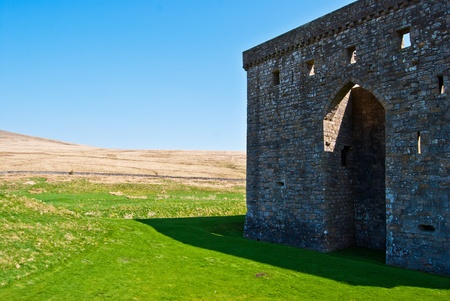 part of Hermitage Castle in the south of scotlandのeditorial素材