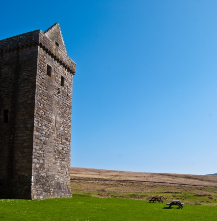 part of Hermitage Castle in the south of scotlandのeditorial素材