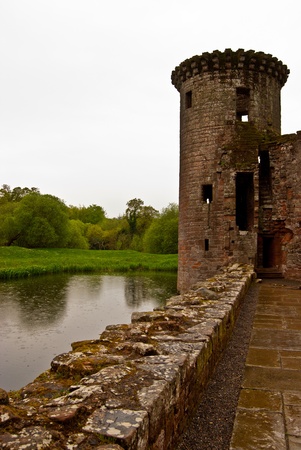 part of Caerlaverock Castle near Dumfries, Scotlandのeditorial素材