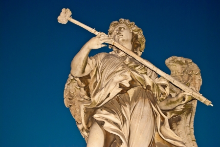 one of the angels of the Ponte Sant Angelo in Romeの写真素材