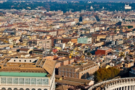 view of Rome from the rooftop of San Pietroの写真素材