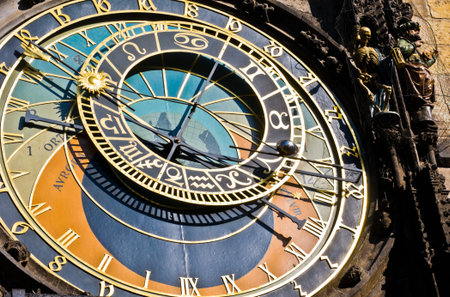 detail of the astronomical clock in Prague