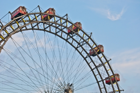 famous old ferris wheel at the Prater in Viennaのeditorial素材