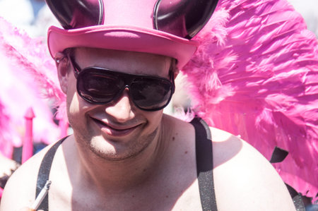 Cologne, Germany - July 7: costumed people at the CSD (Gay Pride Parade called Christopher Street Day) in Cologne on July 7, 2013のeditorial素材