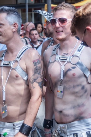 Cologne, Germany - July 7: costumed people at the CSD (Gay Pride Parade called Christopher Street Day) in Cologne on July 7, 2013のeditorial素材