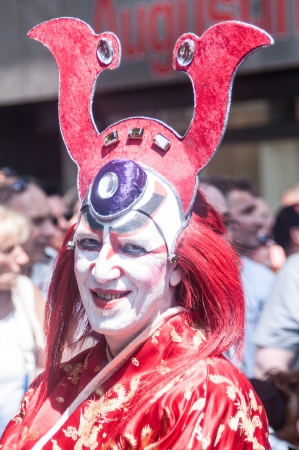 Cologne, Germany - July 7: costumed people at the CSD (Gay Pride Parade called Christopher Street Day) in Cologne on July 7, 2013のeditorial素材