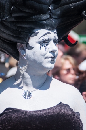 Cologne, Germany - July 7: costumed people at the CSD (Gay Pride Parade called Christopher Street Day) in Cologne on July 7, 2013のeditorial素材