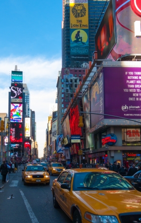 view of the famous Times Square in Manhattan, NYCのeditorial素材
