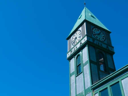 part of the famous Pier One in NYCの写真素材