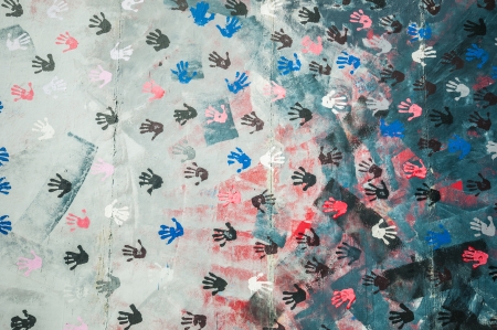 part of the famous East Side Gallery in Berlinのeditorial素材