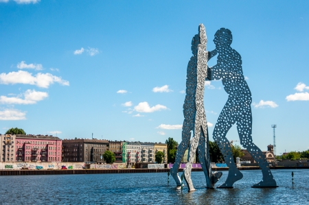 sculpture called The Molecule Men in Berlinのeditorial素材