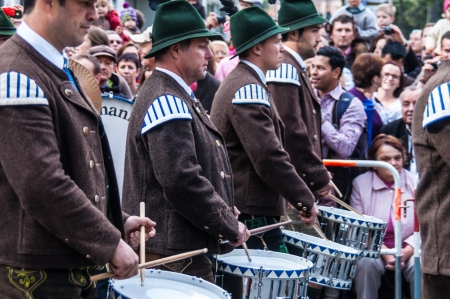 Parade of the hosts of the tents of the Oktoberfestのeditorial素材