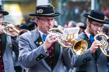 Parade of the hosts of the tents of the Oktoberfestのeditorial素材