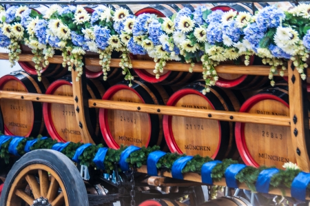 Parade of the hosts of the tents of the Oktoberfestのeditorial素材