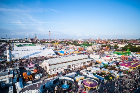 view of the Oktoberfest from the ferris wheelのeditorial素材