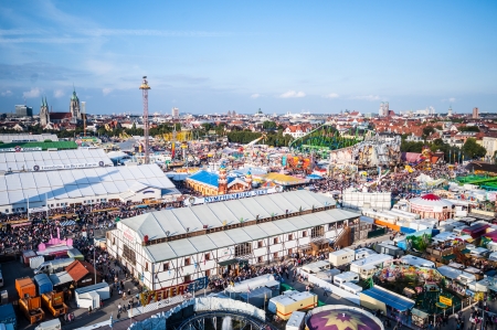 view of the Oktoberfest from the ferris wheelのeditorial素材
