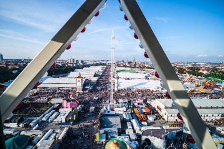 view of the Oktoberfest from the ferris wheelのeditorial素材