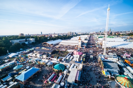 view of the Oktoberfest from the ferris wheelのeditorial素材