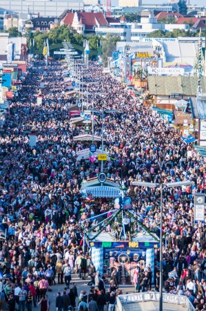 view of the Oktoberfest from the ferris wheelのeditorial素材