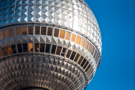 view of the high Fernsehturm in Berlinのeditorial素材