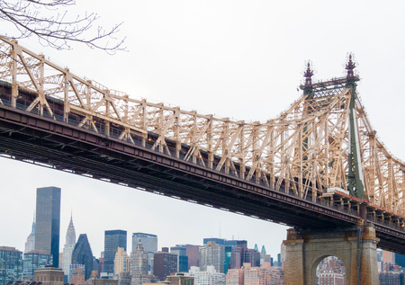 view of the Queensborough Bridge in NYCのeditorial素材